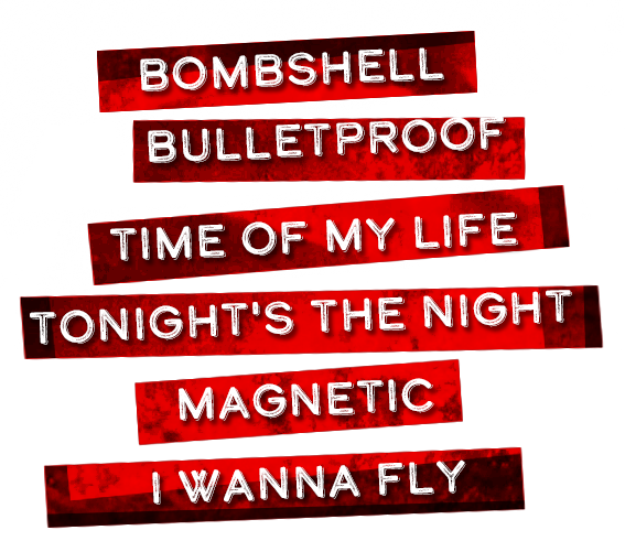 Thayer-St.James Bombshell Album, Tracks include: Bombshell, Bulletproof, Time of My Life, Tonight's the Night, Magnetic, I Wanna Fly