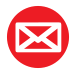 White envelope email icon inside a red circle.
