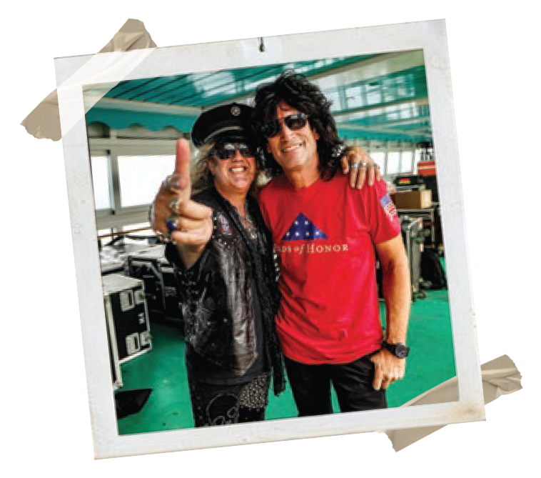 Jaime St. James and Tommy Thayer aboard the KISS Kruise